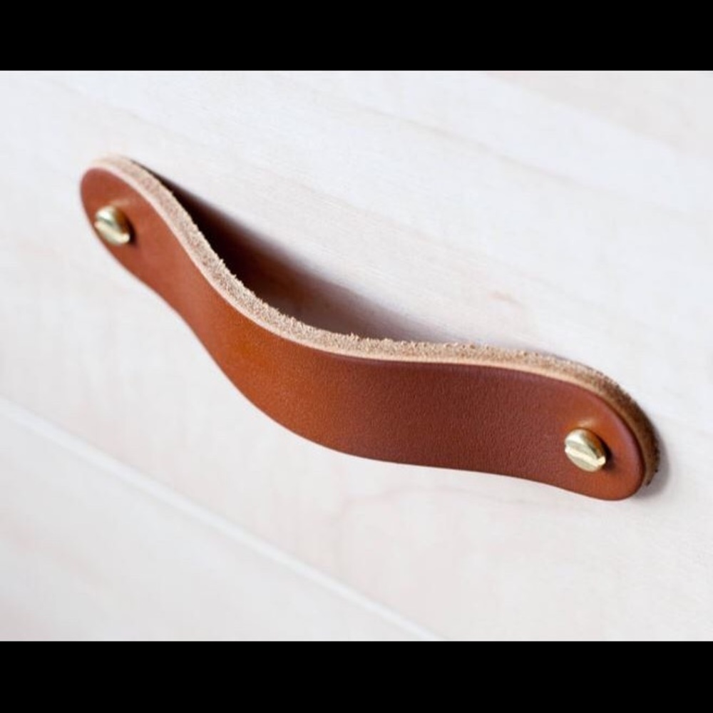 NWT Handmade leather drawer pulls